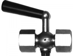 Кран для манометра 3х-ходовой латунь MV25-015 Ду 15 Ру16 ВР G1/2 с рукояткой без фланца ADL HN01A104924